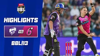 Hobart Hurricanes v Sydney Sixers  BBL13 [upl. by Allenotna]