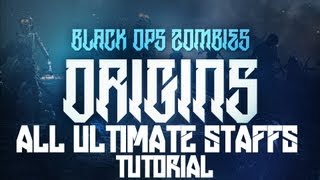 quotALL ULTIMATE STAFFSquot  FIRE ICE WIND amp LIGHTNING PUZZLES TUTORIAL ORIGINS Zombies [upl. by Artenahs667]