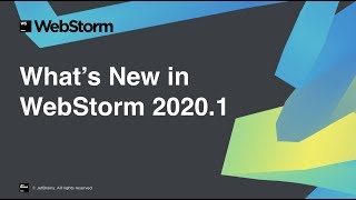 Whats New in WebStorm 20201 [upl. by Jarrid]