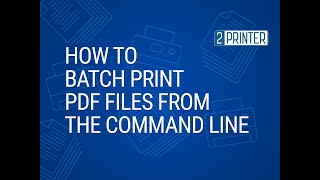 How to batch print pdf from command line in Windows 2Printer [upl. by Jerman]