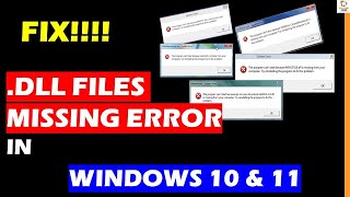 How To Fix Missing DLL Files In Windows 11 amp 10 2024 🚀 [upl. by Ylrbmik]