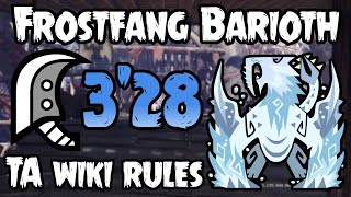 MHWI  Frostfang Barioth Great Sword solo 328 TA wiki rules  氷刃佩くベリオロス大剣ソロ [upl. by Oatis]