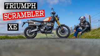 The Biggest amp Baddest Bonneville Modern Classic Triumph Scrambler XE Goldline Review in Stunning HD [upl. by Brit]