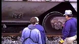 Rerailing a derailed hopper 1990 [upl. by Ezana507]