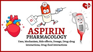 Aspirin Pharmacology Mechanism Dosage Interactions and Side effects Made Easy [upl. by Wurst]