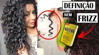 SUPER HIDRATAÇÃO DE MAIZENA  CACHOS MEGA DEFINIDOS E SEM FRIZZ [upl. by Atterehs]