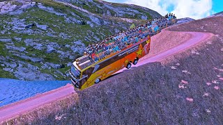 Overloaded bus  the most dangerous road  Euro Truck Simulator 2 [upl. by Alyhs100]