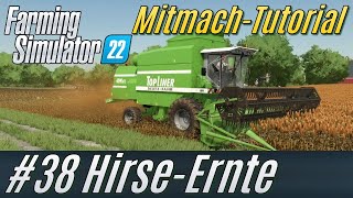 LS22 MitmachTutorial 38 HirseErnte deutsch [upl. by Notsua185]