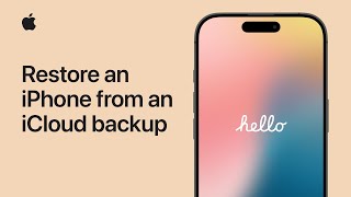 How to restore your iPhone from an iCloud backup  Apple Support [upl. by Amisoc332]