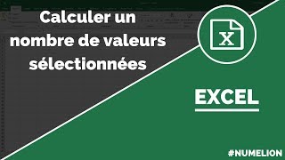 Calculer le nombre de valeurs sélectionnées dans Excel [upl. by Schonthal]