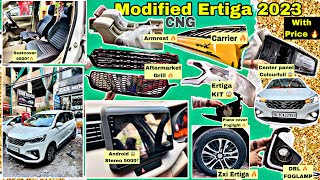 Ertiga CNG Modification 2023 🔥 Ertiga 2023 Lxi to Zxi Modified 😱 Ertiga Accessories With price [upl. by Ellivro]