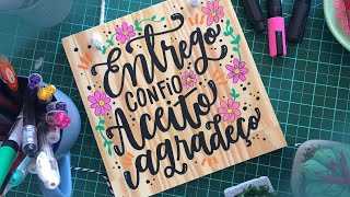 Desafio de arte Pintei uma parede inteira com POSCA e BOUNCE LETTERING [upl. by Breger319]