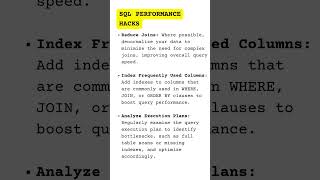 SQL PERFORMANCE HACKS PART 2 sqltips sqlqueryinterviewquestionsandanswers SQLBI [upl. by Skvorak]