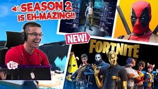 Nick Eh 30s FIRST REACTION to Fortnite Season 2 Chapter 2 [upl. by Kapoor]