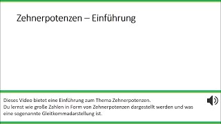 Mathe Zehnerpotenzen und Gleitkommadarstellung einfach und kurz erklärt [upl. by Trygve84]