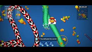 Worms Zone io Biggest Snake New Record 2024  Saamp Wala Game [upl. by Annette]