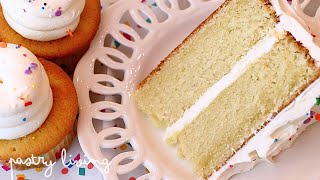 BEST Classic Vanilla Cake Recipe  Perfectly Moist amp Soft [upl. by Ennovyhs]