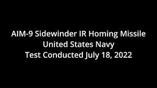 US Navy AIM9 Sidewinder Test [upl. by Berri]