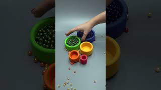 Satisfying Video Beads  ASMR Video  Relaxing Five Cups Oddly Beads Sound [upl. by Cima]