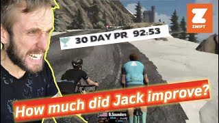 How Much Is It POSSIBLE To Improve on Alpe du Zwift n 7 days [upl. by Botzow]