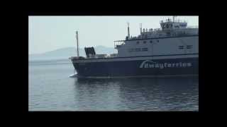 Ferry Boat Doriefs departing from Corfu and heading towards Igoumenitsa  northwest Greece [upl. by Vincent498]