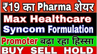 Syncom Formulation Share Latest News  Max Healthcare Share [upl. by Aretina]