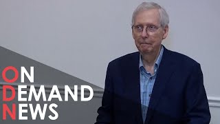 US Senator Mitch McConnell Freezes For Second Time in Front of Reporters [upl. by Perceval933]