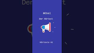 A1  Hörverstehen Deutsch  Möbel A1 deutsch hörverstehen [upl. by Bertrando]