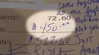 Server Gets 450 Tip From Trump Supporter As Gesture Of Unity [upl. by Zoller592]