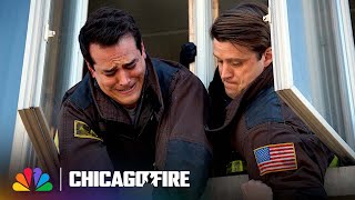 Casey and Gallo Save a Man Dangling Out a Window  Chicago Fire  NBC [upl. by Kaye268]