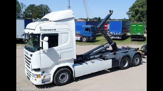 Scania R490 Abrollkipper Meiller RK 2070  Bj 2014  Euro 6 [upl. by Kamal]