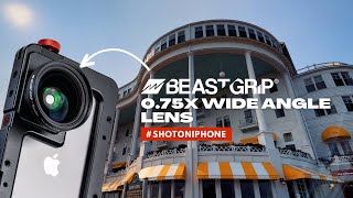 The best Wide Angle Lens for iPhone Beastgrip x Kenko Pro Series 075X sample video shotoniphone [upl. by Analla]