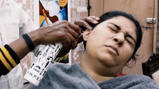 Ear Spray Washing Cleaning and Massaging 👂 Indian ASMR [upl. by Eeryk]