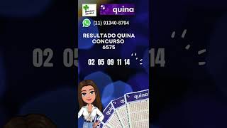 Resultado da Quina concurso 6575 quina [upl. by Miarfe]