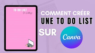 Je crée une to do list sur CANVA [upl. by Calva704]