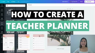 How To Create A Teacher Planner Using Canva ✨ Print Or Digitally Fill Your Academic Diary [upl. by Catherine]