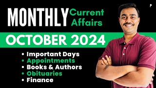 October 2024  Finance  Important Days  Appointments  Books  Obituaries  Monthly CA [upl. by Airegin95]