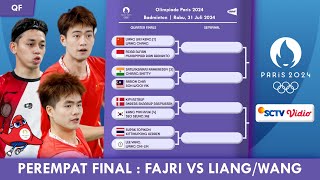 HASIL DRAWING PEREMPAT FINAL GANDA PUTRA BADMINTON OLIMPIADE PARIS 2024 olimpiadeparis2024 [upl. by Ellehs]