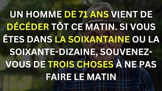 Un homme de 71 ans est décédé ce matin  Que pouvonsnous en apprendre [upl. by Yeliah295]