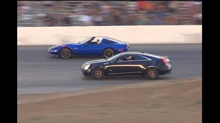 Cadillac vs Corvette  CNS Circle Drags 2022 [upl. by Yeldud]