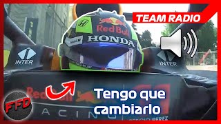 Checo Pérez tiene problemas con su casco  F1FD  EN ESPAÑOL GP Azerbaiyán 2021 Short [upl. by Bean]