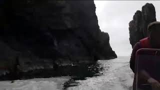 Exploring caves at Papa Stour Shetland [upl. by Stochmal]