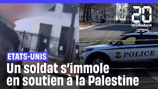 Un militaire américain tente de simmoler par le feu devant lambassade dIsraël à Washington [upl. by Pontias753]