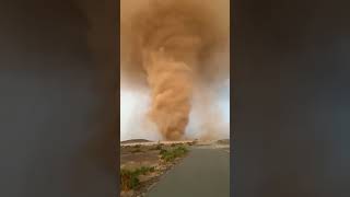 Incredible landspout tornado captured today in the United Arab Emirates UAE [upl. by Ahdar]