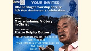 Life Testimony of Pastor Dolphy Jr  JRM Karilagan Worship Service 4th Year Anniversary [upl. by Ahseenat184]