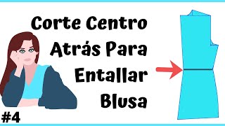 4 Corte ✂️ Centro Atrás Básico de Blusa ✏️ [upl. by Esilana]