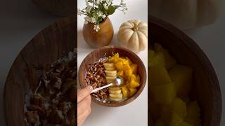 Breakfast with oatmeal💫 oatmeal breakfast recipe healthyfood [upl. by Arraes]