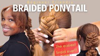 How to Braided Ponytail Butterfly Fishtail Braid  Adia Sharel [upl. by Caron]