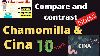 Compare and Contrast chamomilla and Cina Full explanation for 10marks NotesEasy hindi explanation [upl. by Nitsed]