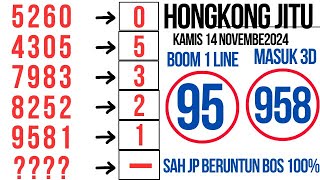 PREDIKSI HK KAMIS 14 NOVEMBER 2024  BOCORAN TOGEL HONGKONG MALAM INI  RUMUS KEPALA EKOR HK JITU [upl. by Ehav]